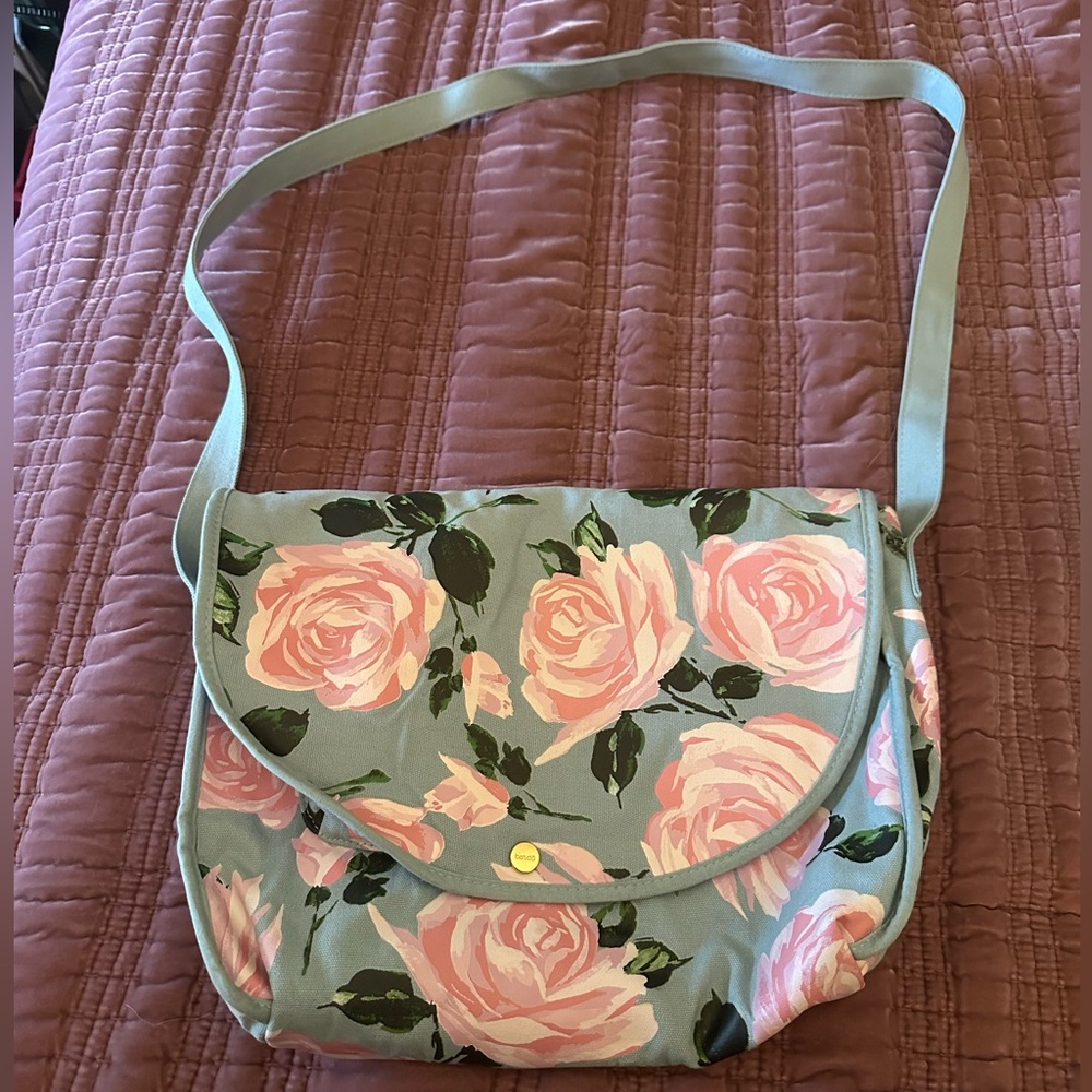 Floral computer bag satchel